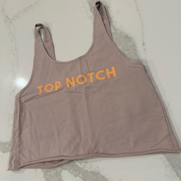 Offline by Aerie Top Notch TieBack Athleisure Cropped TankTop Womens Small Taupe - Picture 2 of 6